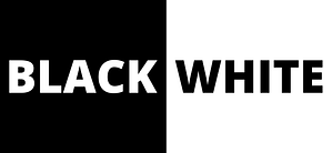 Image of the word black written in white with a black background and the words white written in black on a white background. 